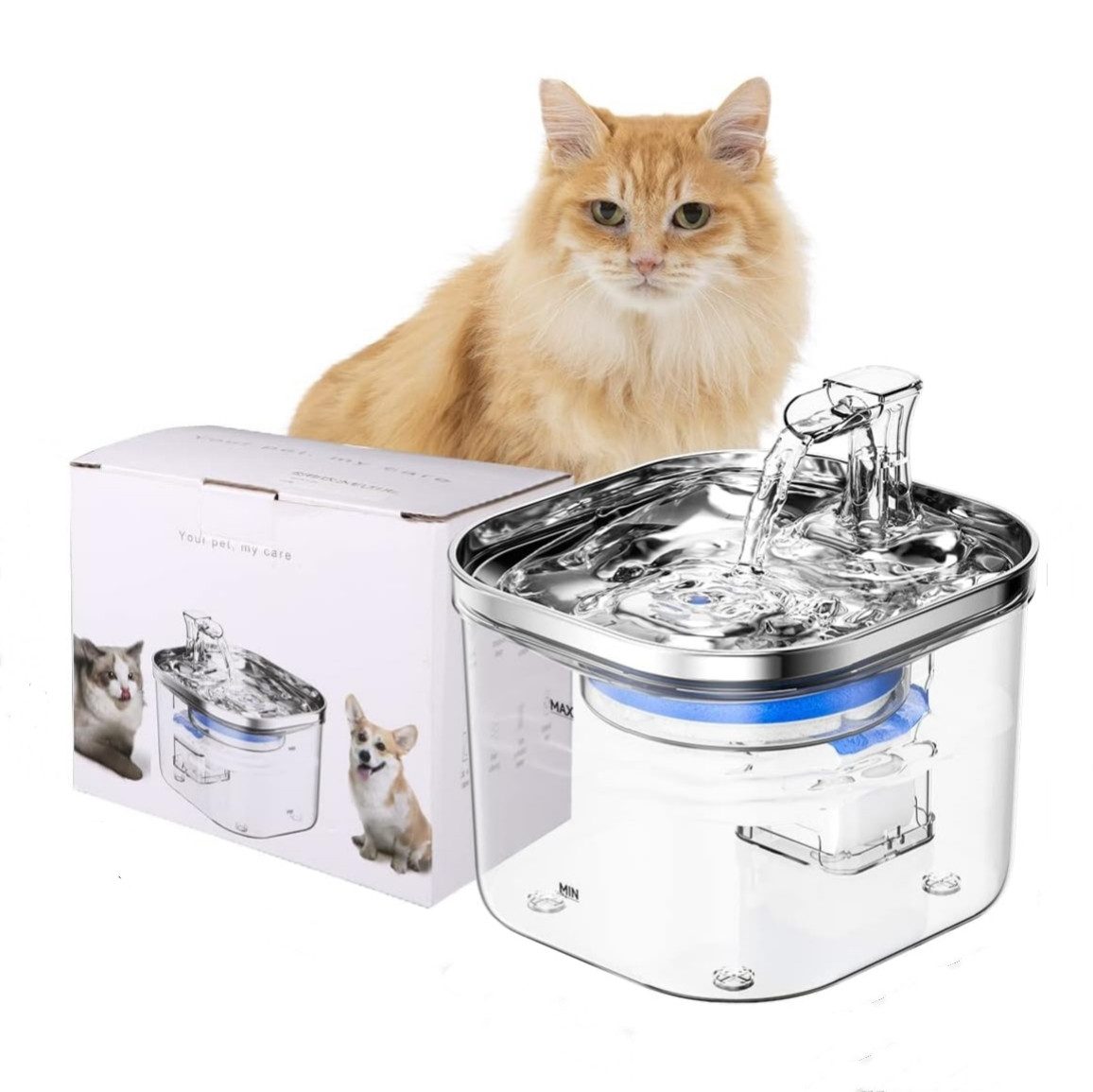 Heyork Trinkbrunnen 2L Trinkbrunnen Automatisch Haustier günstig online kaufen