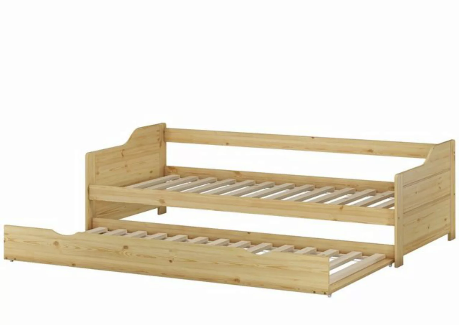 Erst-Holz® Sofabett mit zweitem Schlafplatz Massivholz 90x200 natur Gr. 90 günstig online kaufen