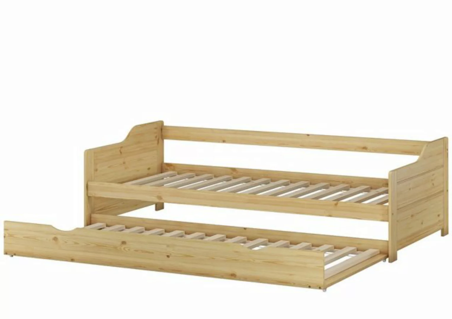 ERST-HOLZ Bett Sofabett mit zweitem Schlafplatz Massivholz 90x200, Kieferfa günstig online kaufen