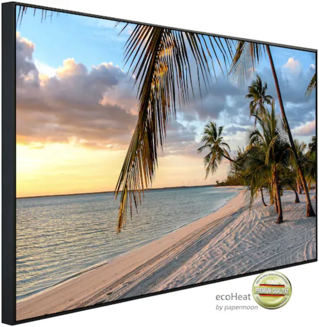Papermoon Infrarotheizung »Strand mit Palmen«, sehr angenehme Strahlungswär günstig online kaufen