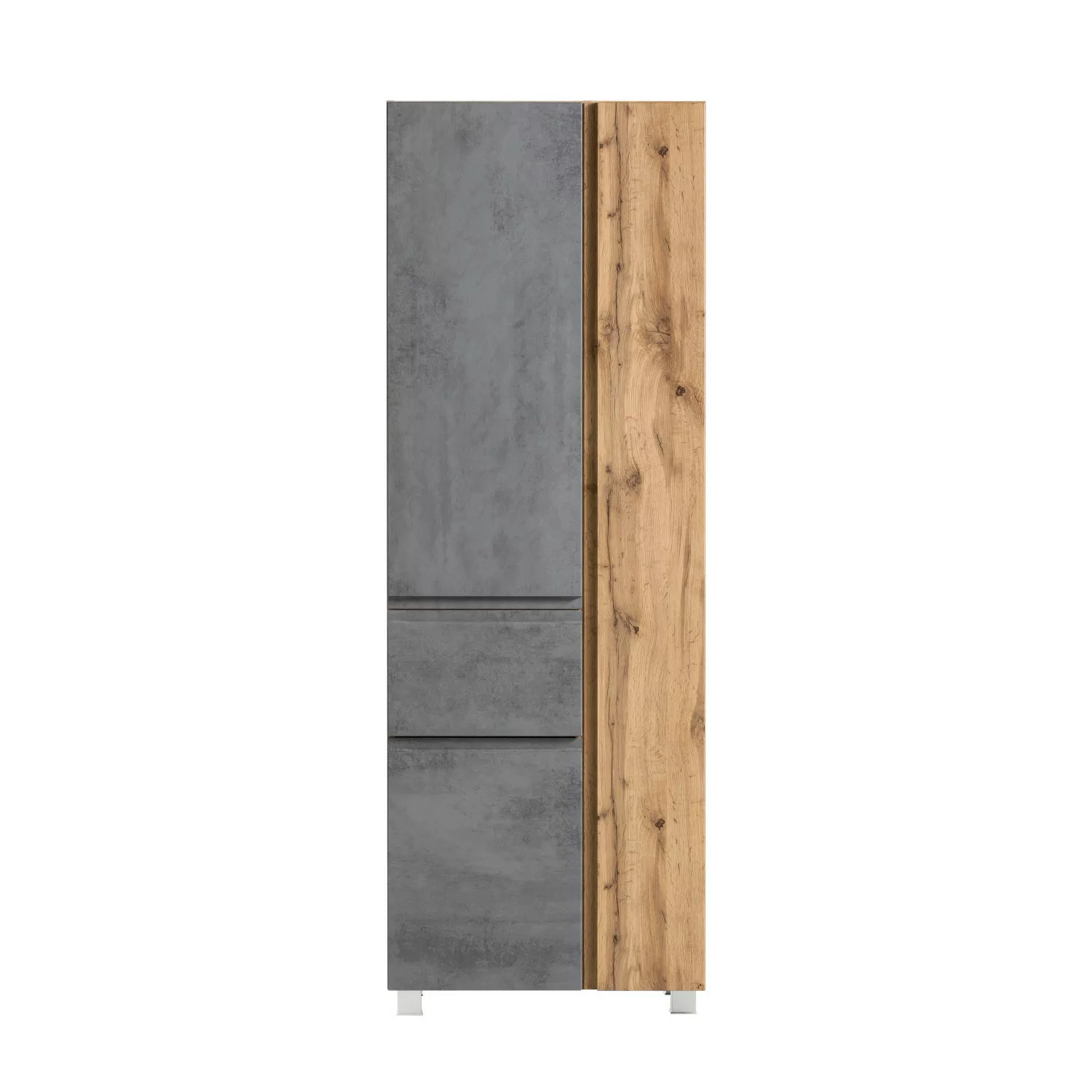 Held Möbel Seitenschrank Ancona 65 cm Wotan/Beton Schublade günstig online kaufen