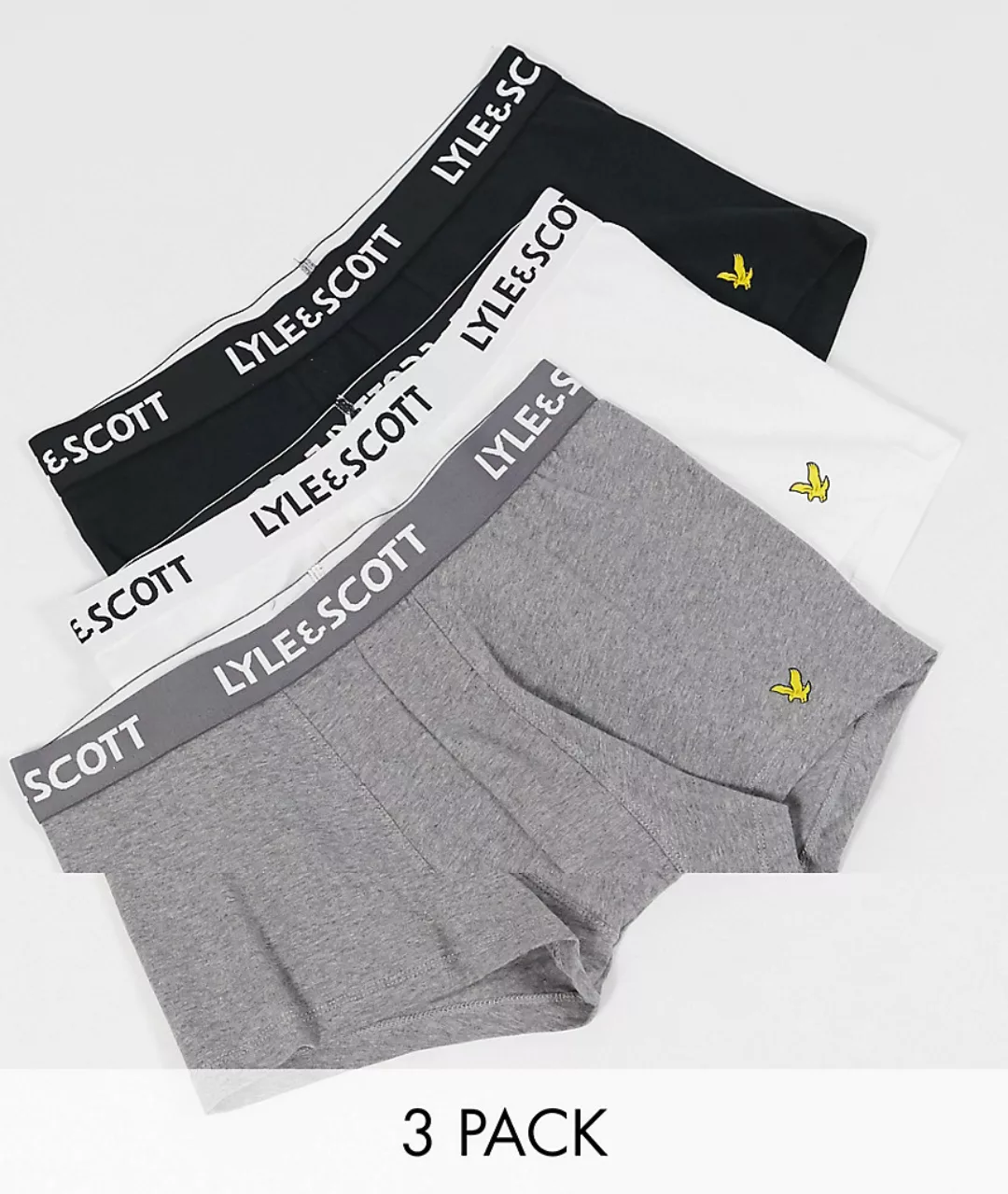 Lyle & Scott – Bodywear – 3er-Pack Unterhosen in Mehrfarbig günstig online kaufen
