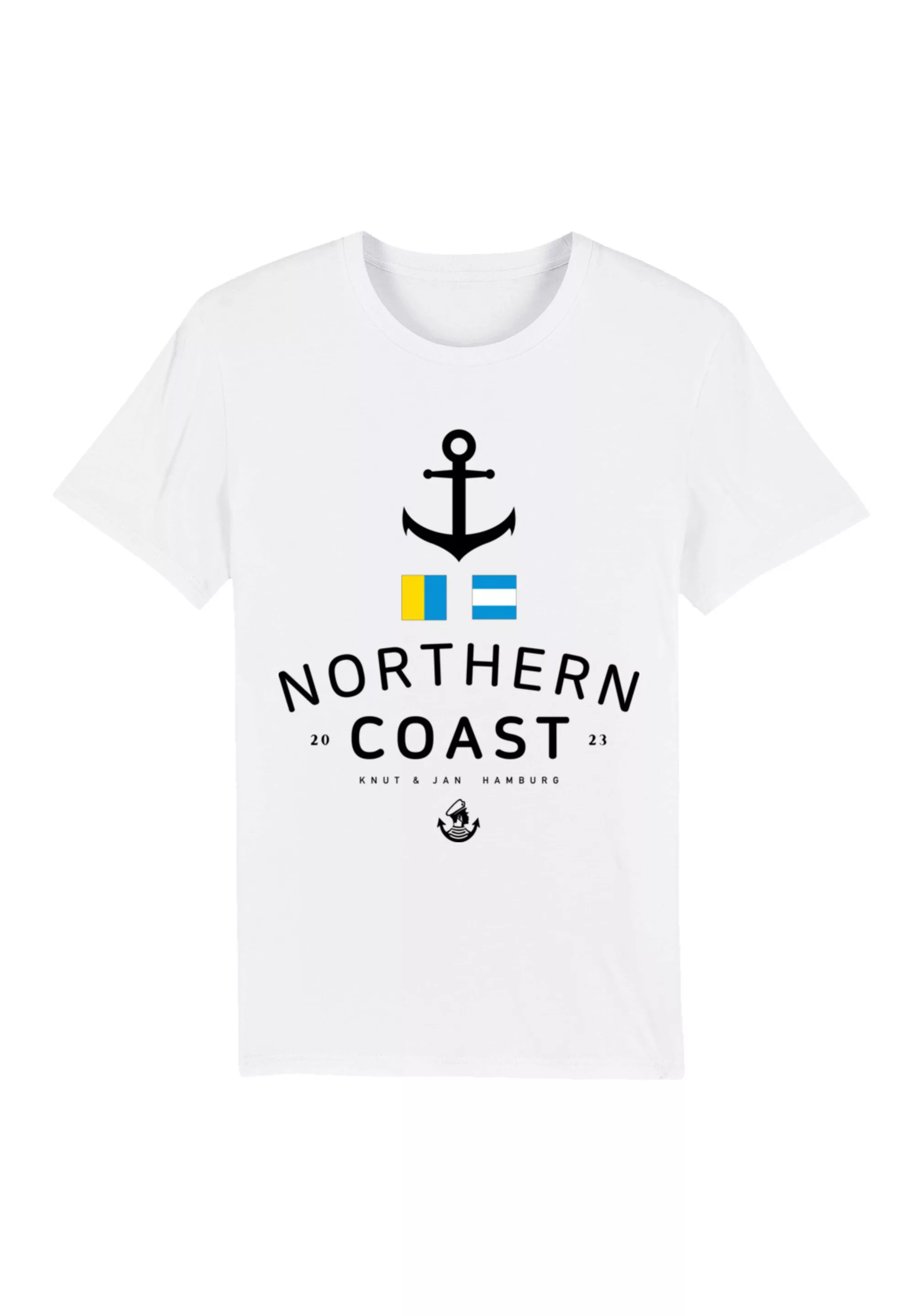 F4NT4STIC T-Shirt "Nordsee Flaggen Knut & Jan Hamburg", Premium Qualität günstig online kaufen