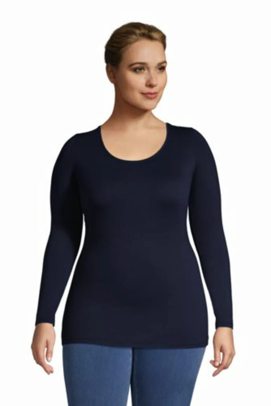 Shirt aus Baumwoll/Modalmix, Ballettausschnitt in großen Größen, Damen, Grö günstig online kaufen