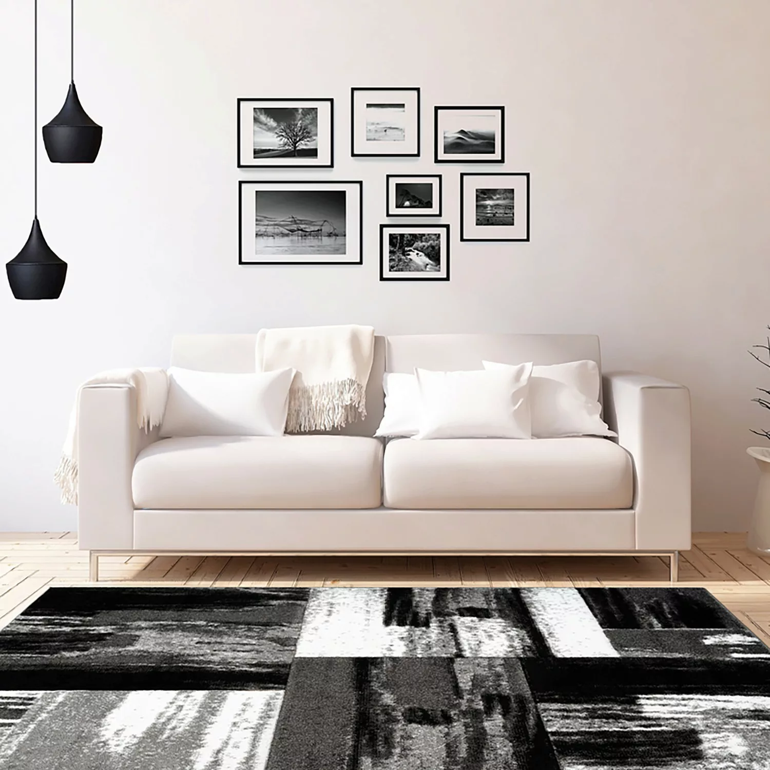 home24 Kayoom Kurzflorteppich Dominica Roseau Grau Rechteckig 80x150 cm (Bx günstig online kaufen