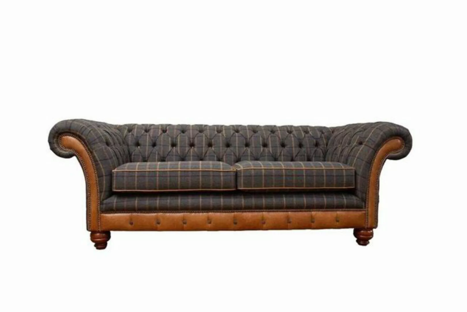 JVmoebel Sofa Sofa 3 Sitzer Designer Sofa Couch Polster Braun Couchen Stoff günstig online kaufen