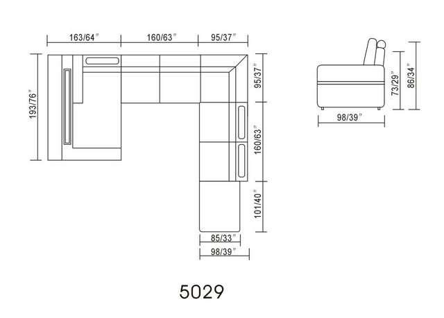 Xlmoebel Sofa Großes Design-Sitzmöbel-Set aus Leder in U-Form, modernes Sof günstig online kaufen