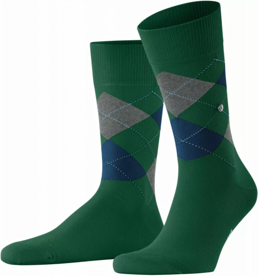 Burlington Socken Grün mit Argyle-Muster günstig online kaufen