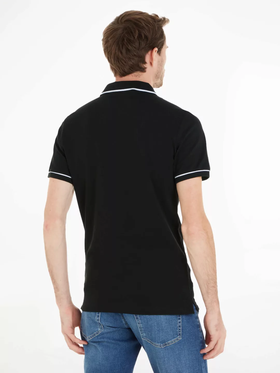 Calvin Klein Jeans Poloshirt "CK ESSENTIAL TIPPING SLIM POLO", mit Markenst günstig online kaufen