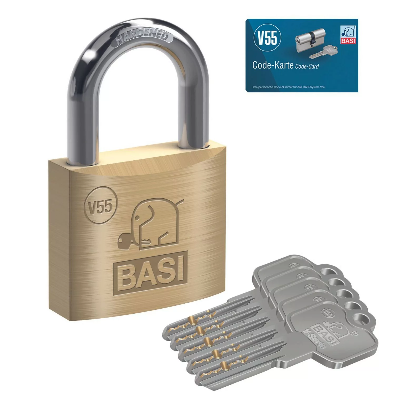 Basi - V55 - Vorhangschloss - 50 mm - Messing - Gleichschließend günstig online kaufen