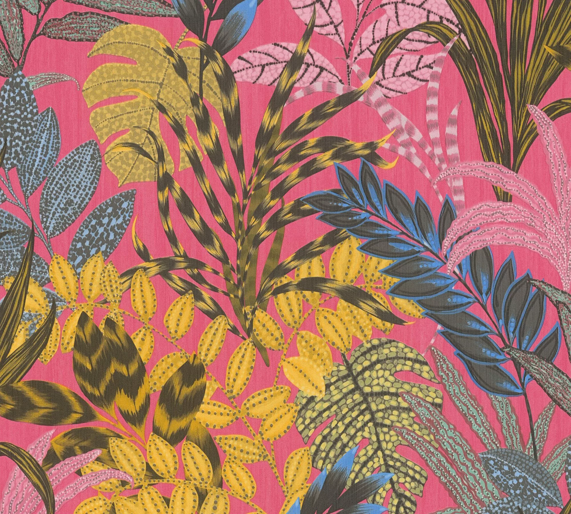 Bricoflor Palmenblätter Tapete Hellgrau Tropical Vliestapete Modern Ideal f günstig online kaufen