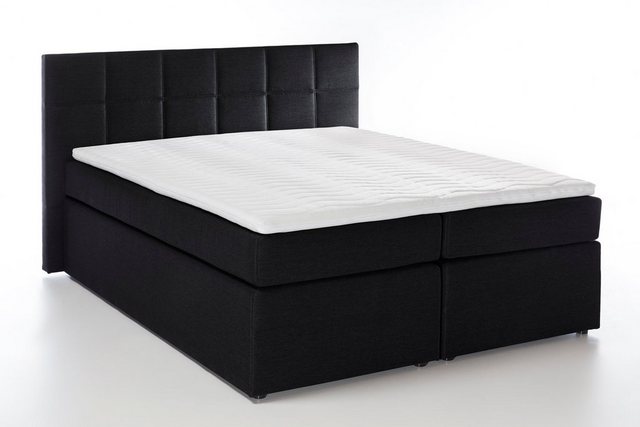 Möbelfreude Boxspringbett Boxspringbett Bea Schwarz 180x200 cm H3, Schwarz günstig online kaufen