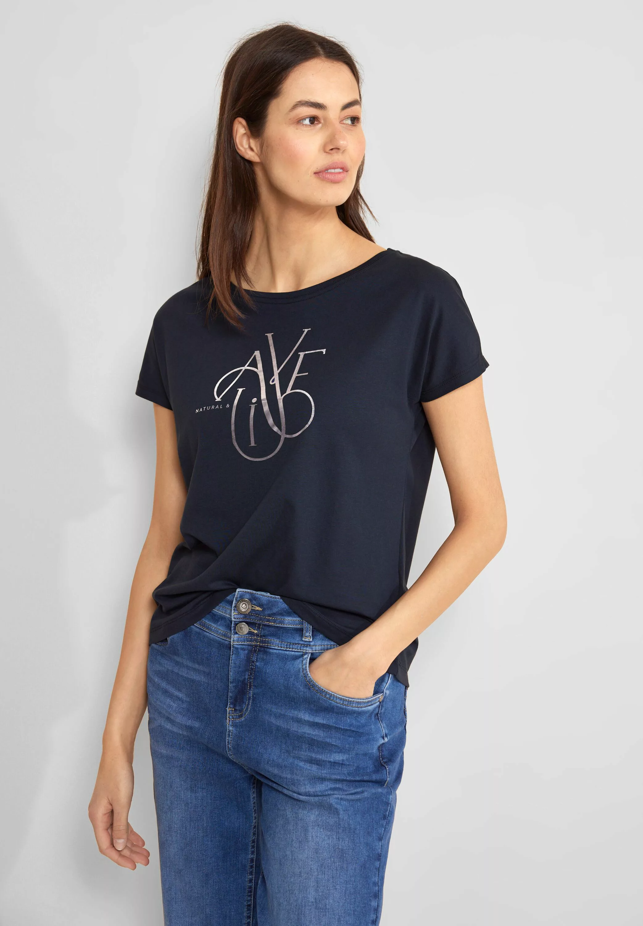 STREET ONE T-Shirt LTD QR ALIVE partprint shirt günstig online kaufen