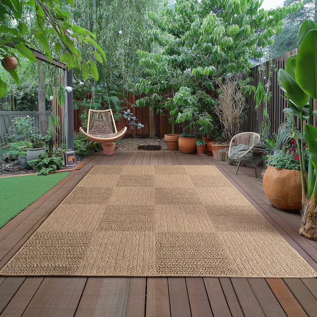 Ayyildiz Teppiche Outdoorteppich »TIMBER 1405«, rechteckig, 5 mm Höhe, Läuf günstig online kaufen