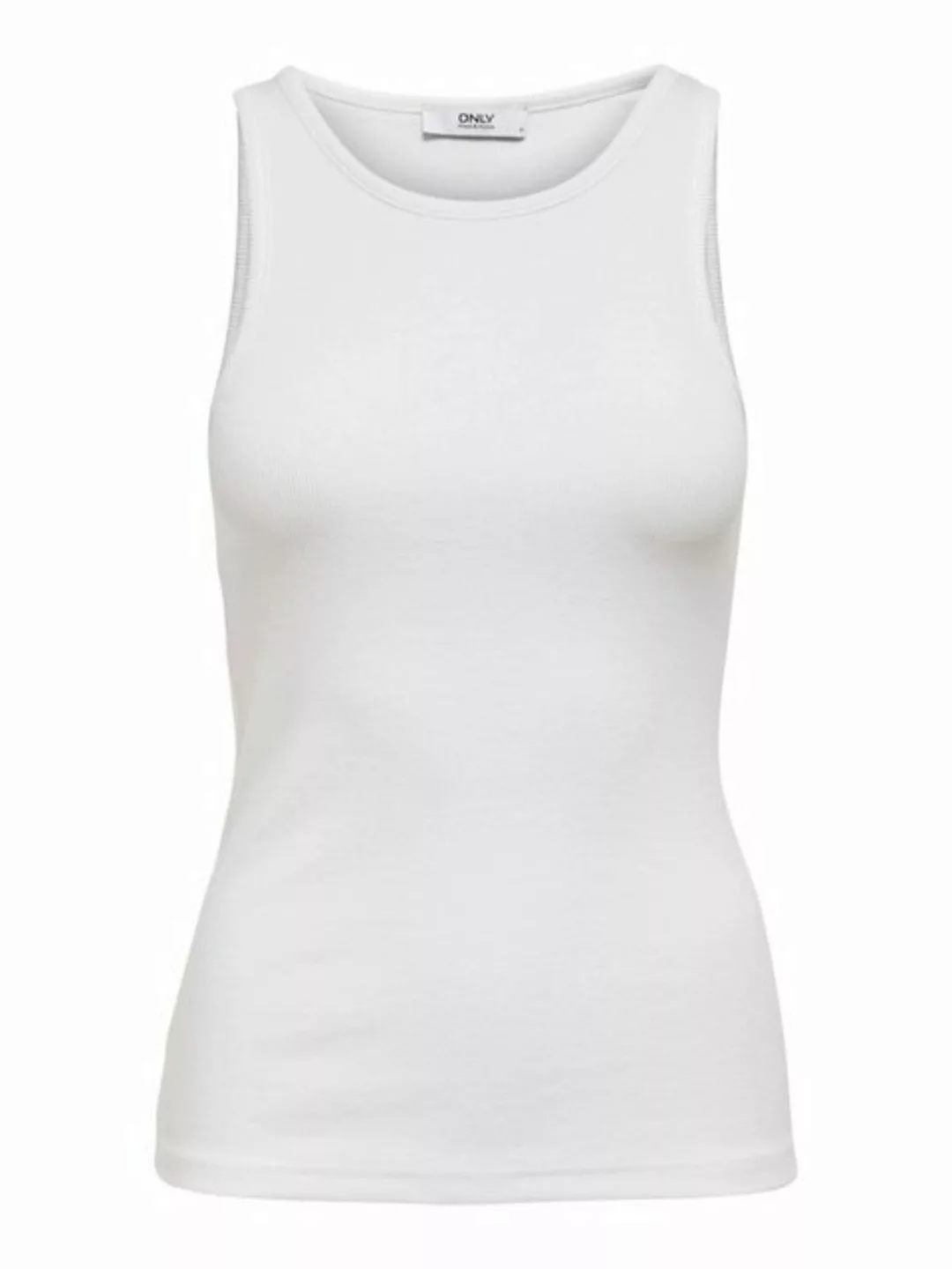 Only Kenya Life Rib Ärmelloses T-shirt XL White günstig online kaufen