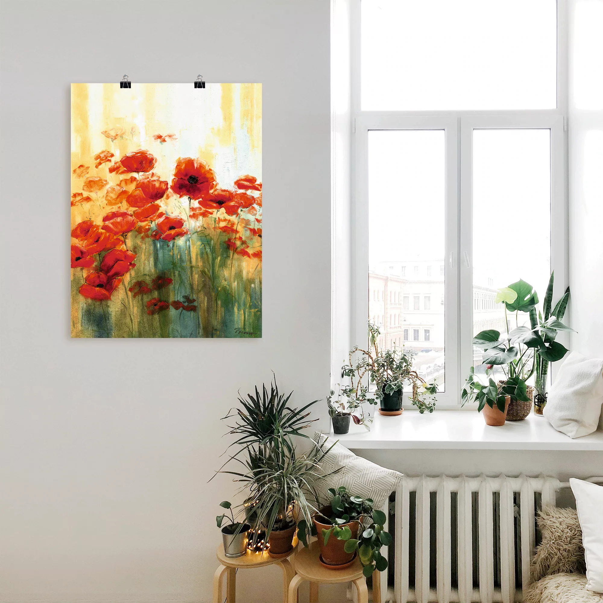 Artland Wandbild "Mohnwiese", Blumen, (1 St.), als Alubild, Outdoorbild, Le günstig online kaufen