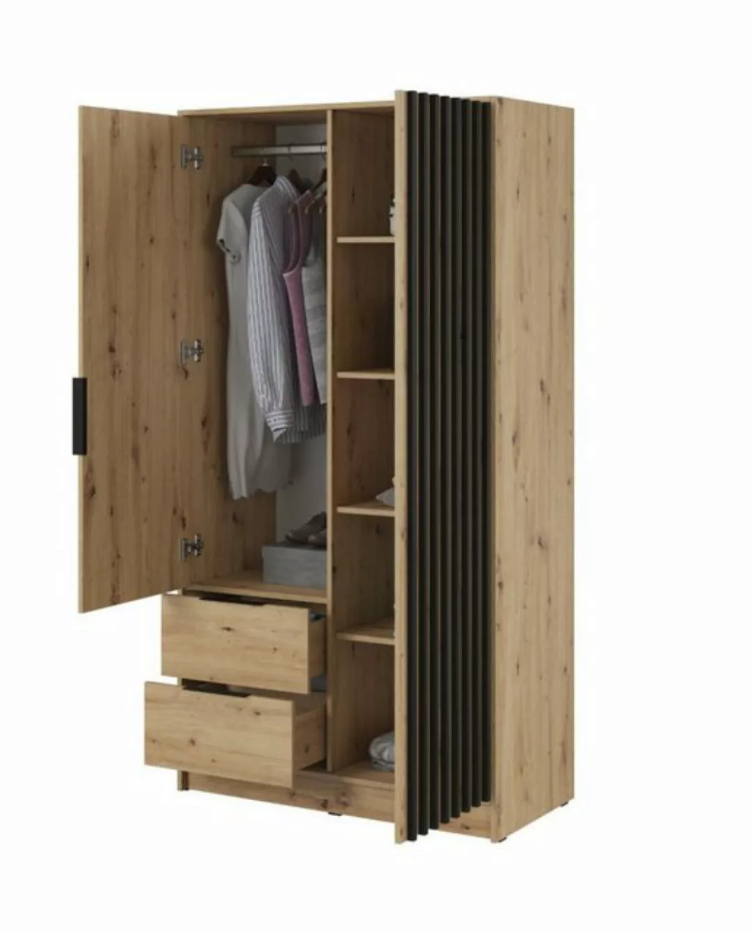 Luxusbetten24 Kleiderschrank Designer Schrank Niro 105 cm mit großzügigem S günstig online kaufen