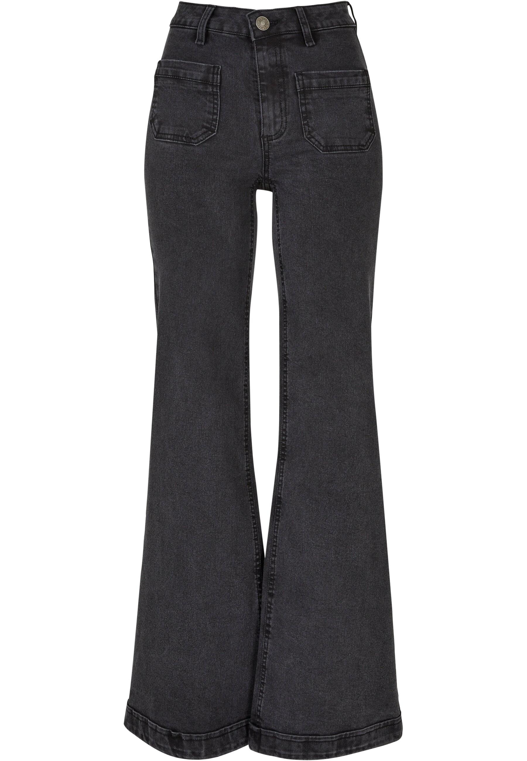 URBAN CLASSICS Bequeme Jeans "Urban Classics Damen Ladies Vintage Flared De günstig online kaufen