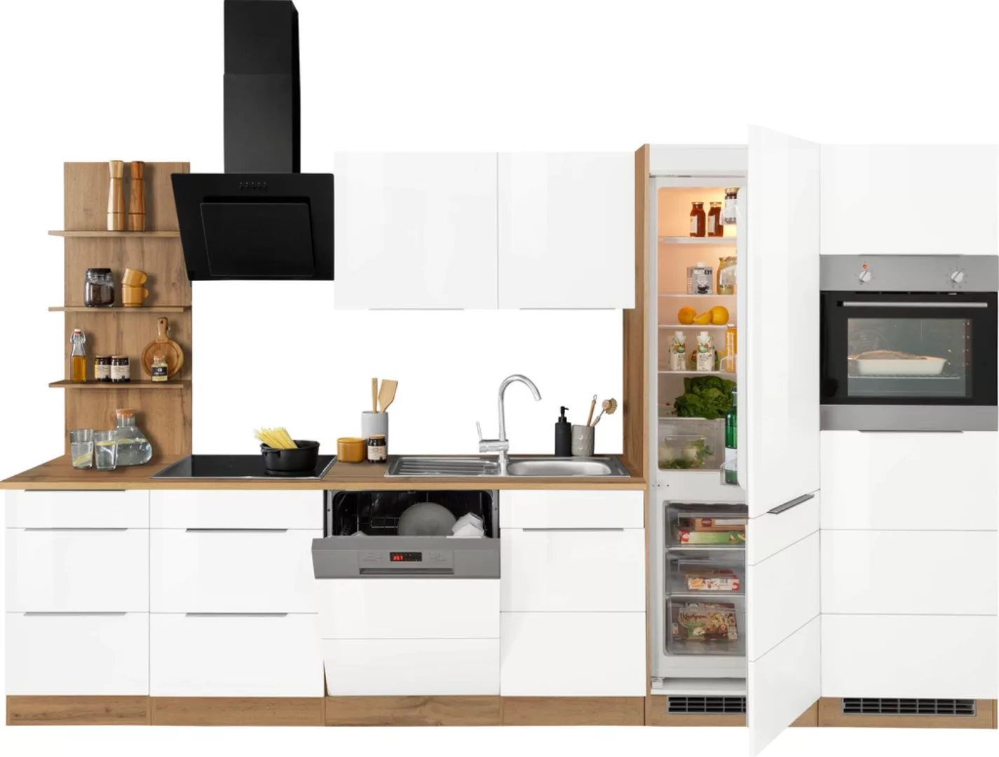 KOCHSTATION Küchenzeile »KS-Brindisi Breite 340 cm«, wahlweise mit E-Geräte günstig online kaufen
