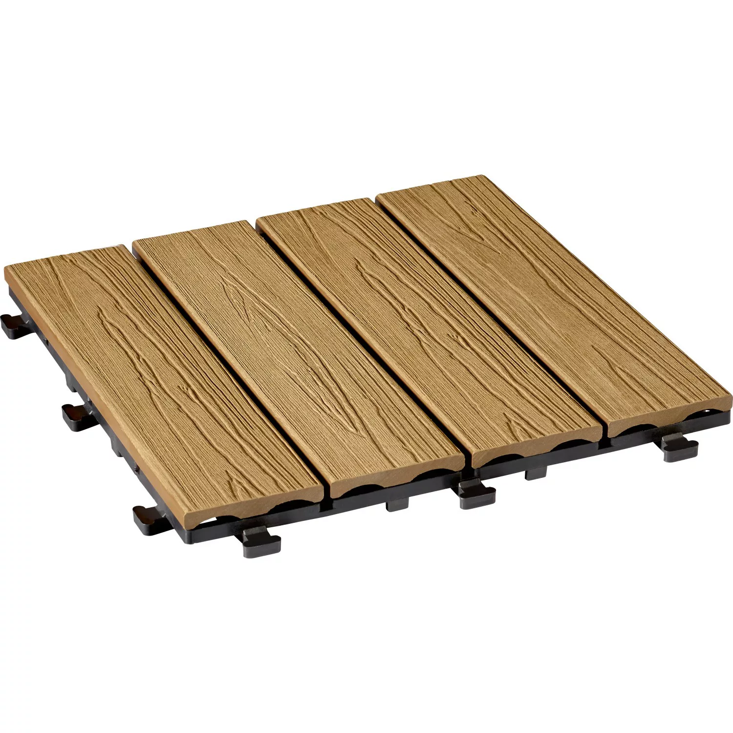 Klickfliese WPC in Holzoptik Braun 30 cm x 30 cm 6 Stück günstig online kaufen