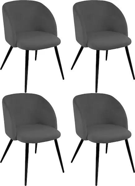 Paroli Armlehnstuhl "Dali", (Set), 4 St., Velourstoff fein, (2 oder 4 Stück günstig online kaufen