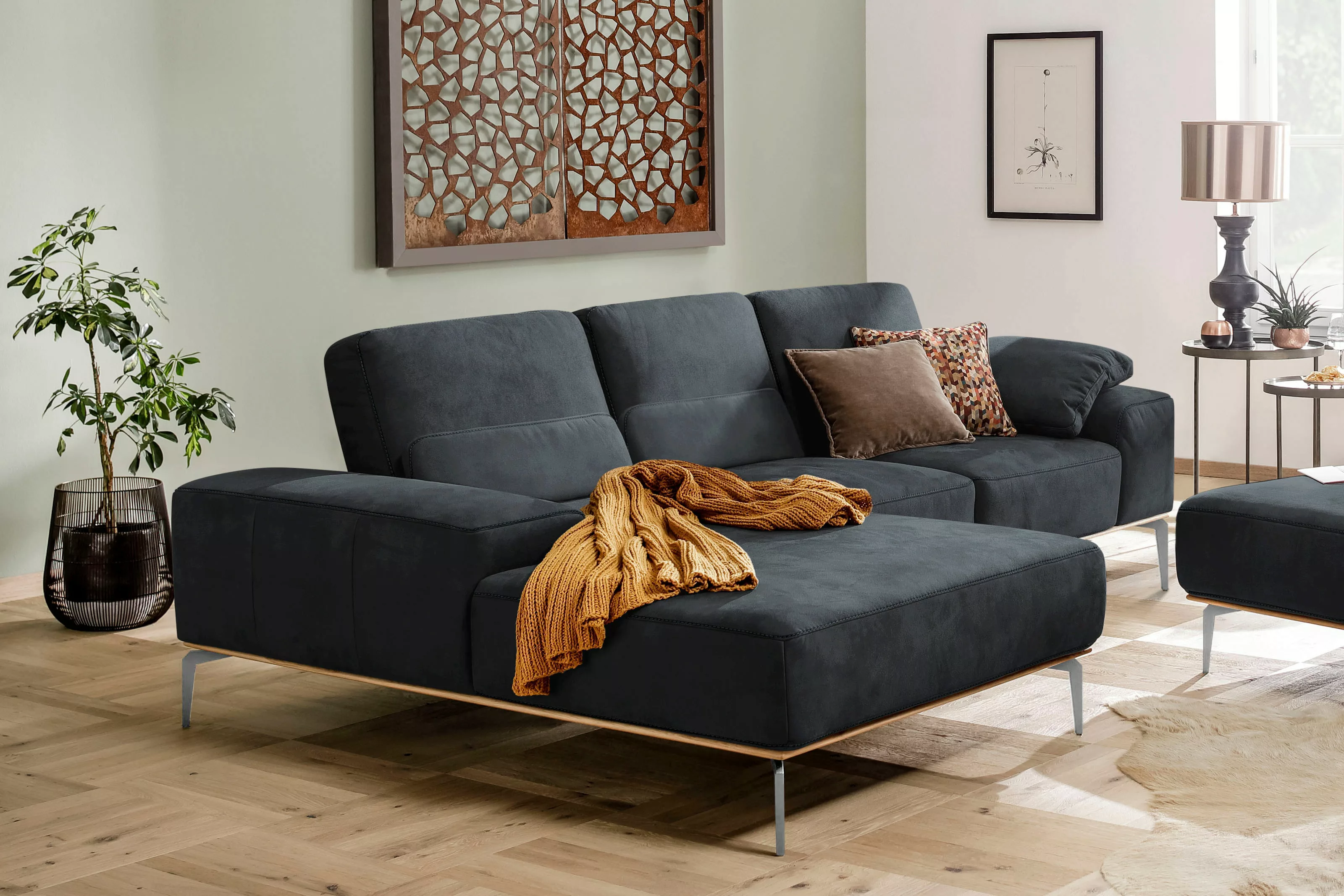 W.SCHILLIG Ecksofa "run, Designsofa mit tollem Sitzkomfort, L-Form", mit el günstig online kaufen