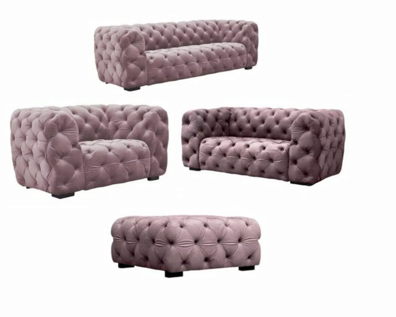 Fun Möbel Polstergarnitur Sofaset Designersofa NATALIE 3-1-1 in Stoff inkl. günstig online kaufen