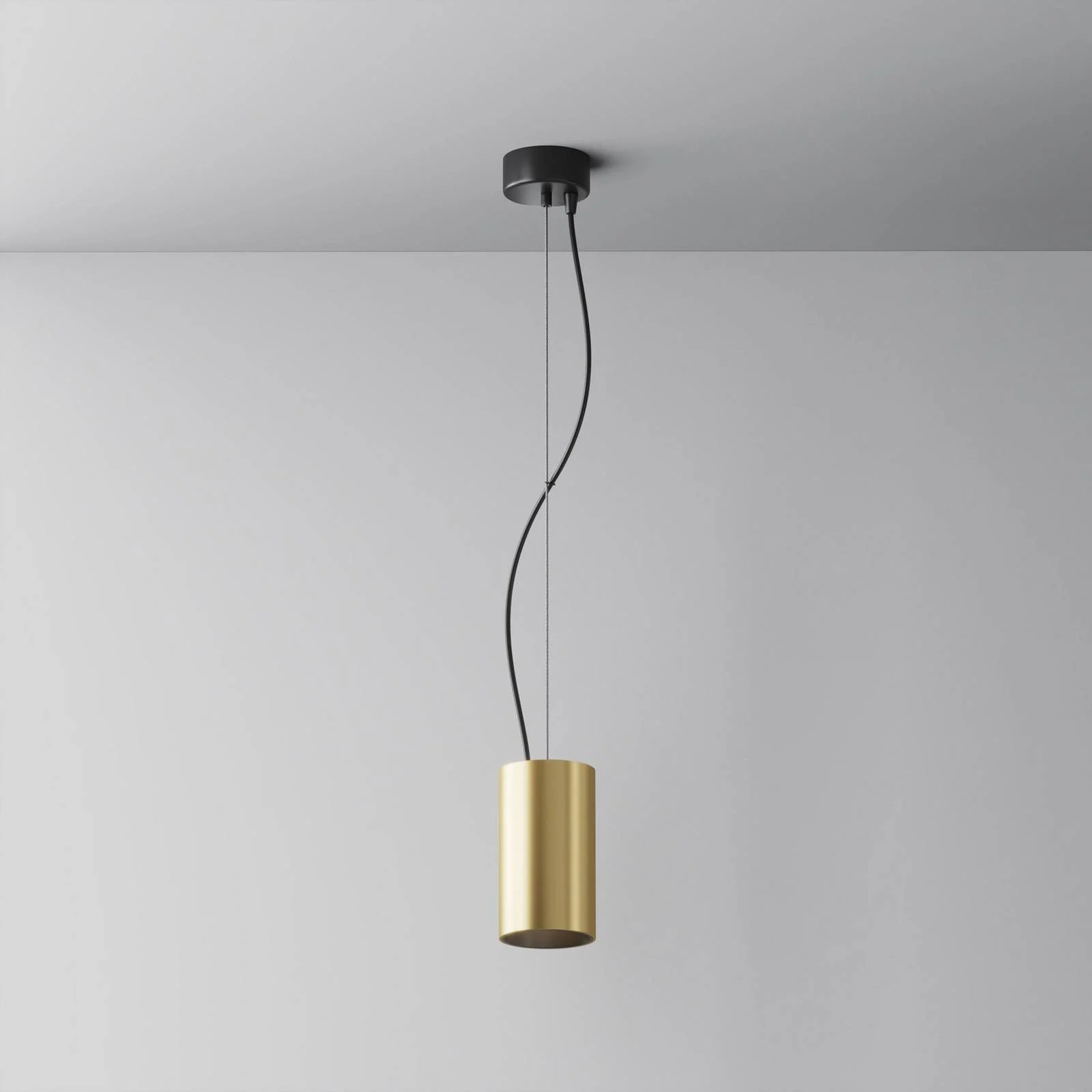 Maytoni LED-Hängeleuchte Efir, gold matt, Ø 7,5cm, 15 W, 38° günstig online kaufen