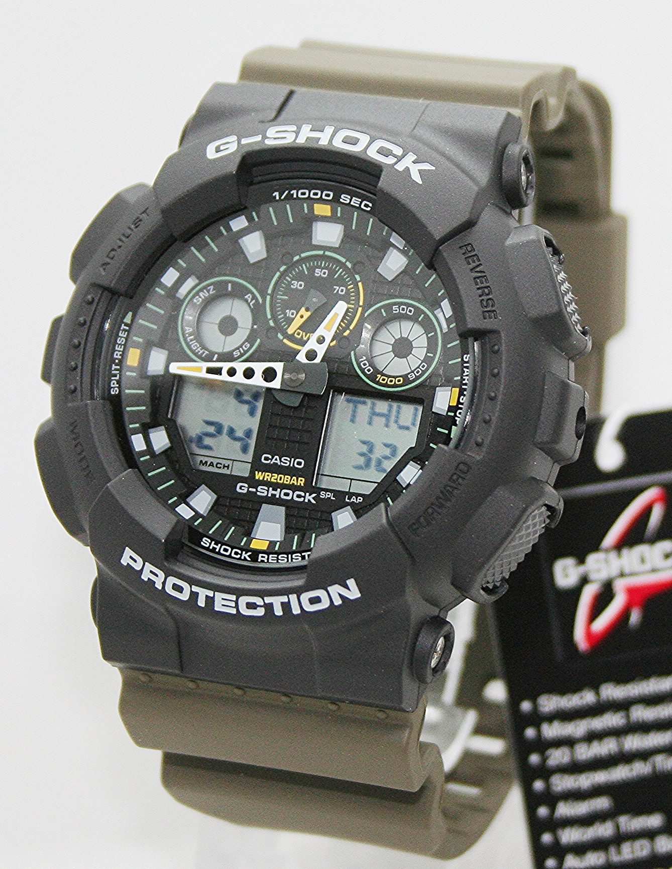 CASIO G-SHOCK Chronograph GA-100TU-1A3ER, Quarzuhr,Armbanduhr,Herrenuhr,dig günstig online kaufen