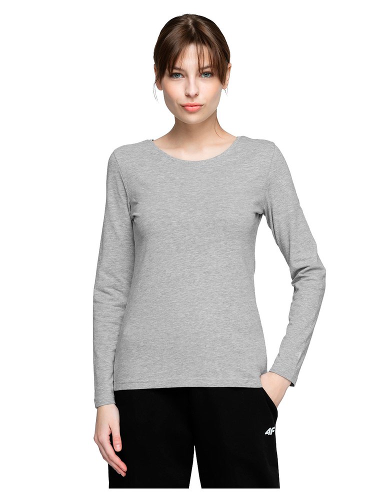 4f Langarm-t-shirt XS Cold / Light Grey Melange günstig online kaufen