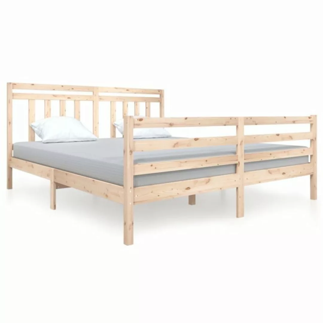 vidaXL Bettgestell Massivholzbett 180x200 cm 6FT Super King Doppelbett Bett günstig online kaufen