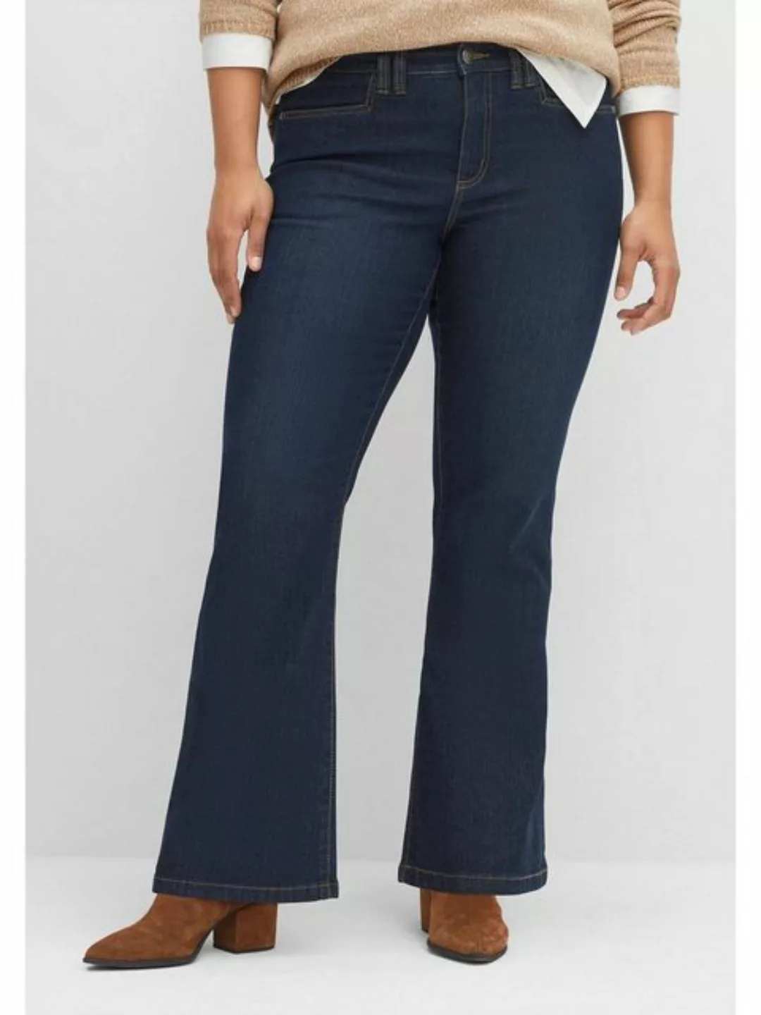 Sheego Bootcut-Jeans Große Größen mit Kontrastnähten günstig online kaufen