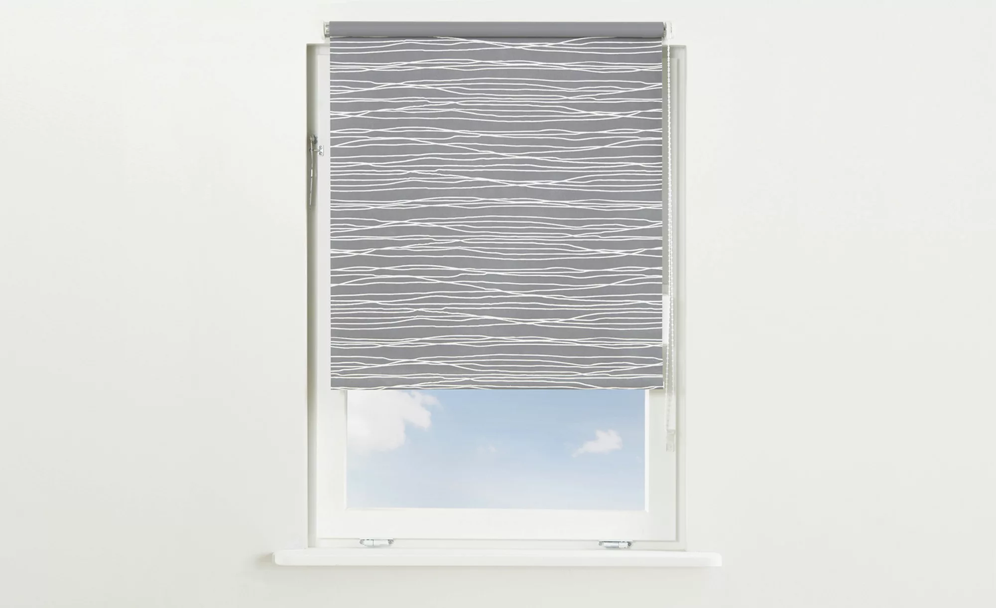 Seitenzugrollo  Sahara - grau - 100% Polyester - 102 cm - Gardinen & Vorhän günstig online kaufen