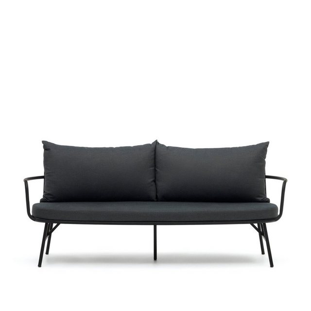 Natur24 Sofa 2-Sitzer-Sofa schwarz Bramant 176x 68x 76 cm Sitzgarnitur Couc günstig online kaufen