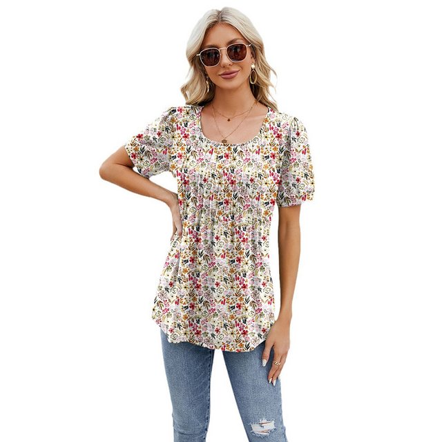 Candyse T-Shirt Damen Kurzarm Sommer T Shirt Rundhalsausschnitt Langes Shir günstig online kaufen