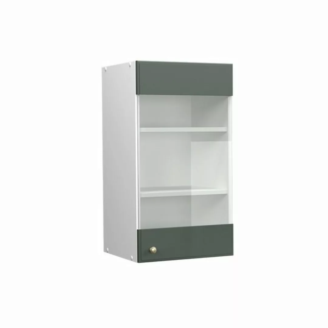 Vicco Glashängeschrank Fame-Line, Grün-Gold Landhaus/Weiß, 40 cm günstig online kaufen