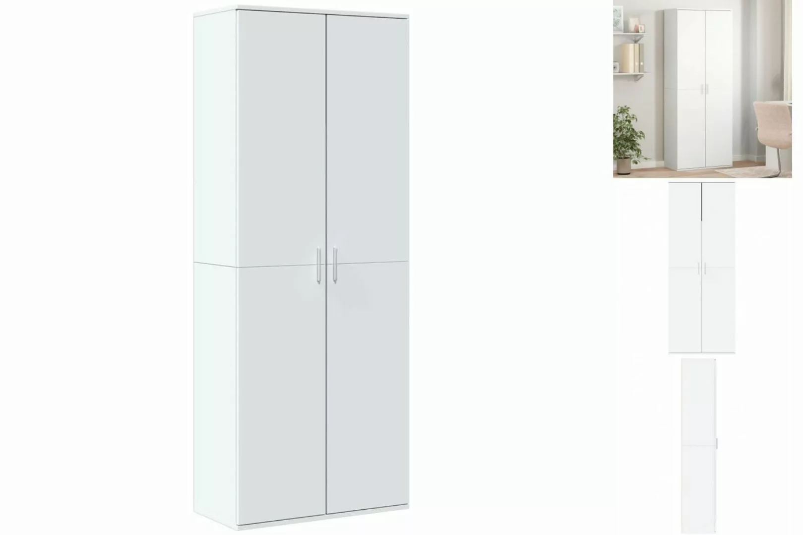 vidaXL Kleiderschrank Kleiderschrank Weiß 70x35x180 cm Holzwerkstoff günstig online kaufen