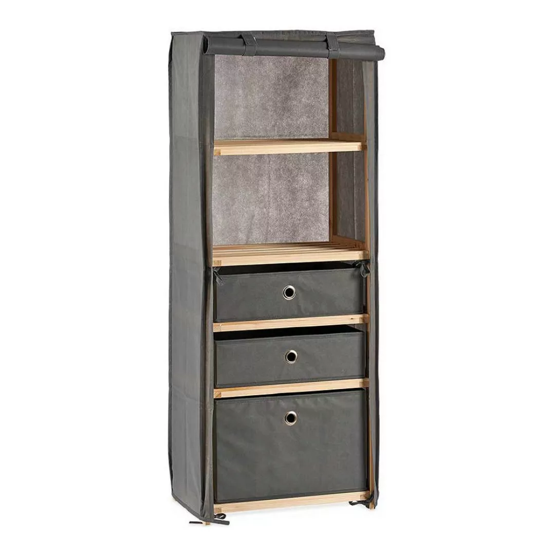 Regal Grau Holz Stoff (28 X 113 X 42 Cm) günstig online kaufen