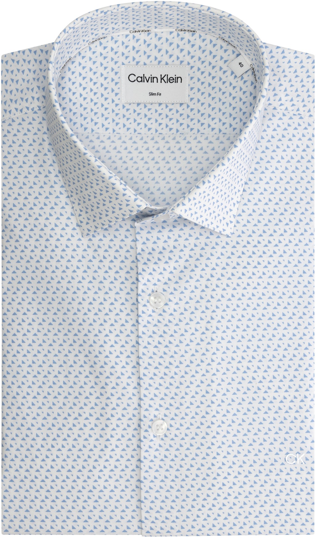 Calvin Klein Langarmhemd POPLIN PRINT SLIM SHIRT günstig online kaufen