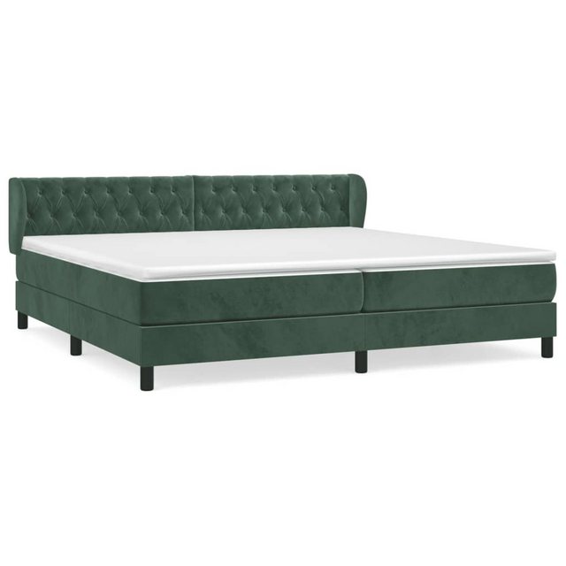 vidaXL Boxspringbett Boxspringbett mit Matratze Dunkelgrün 200x200 cm Samt günstig online kaufen