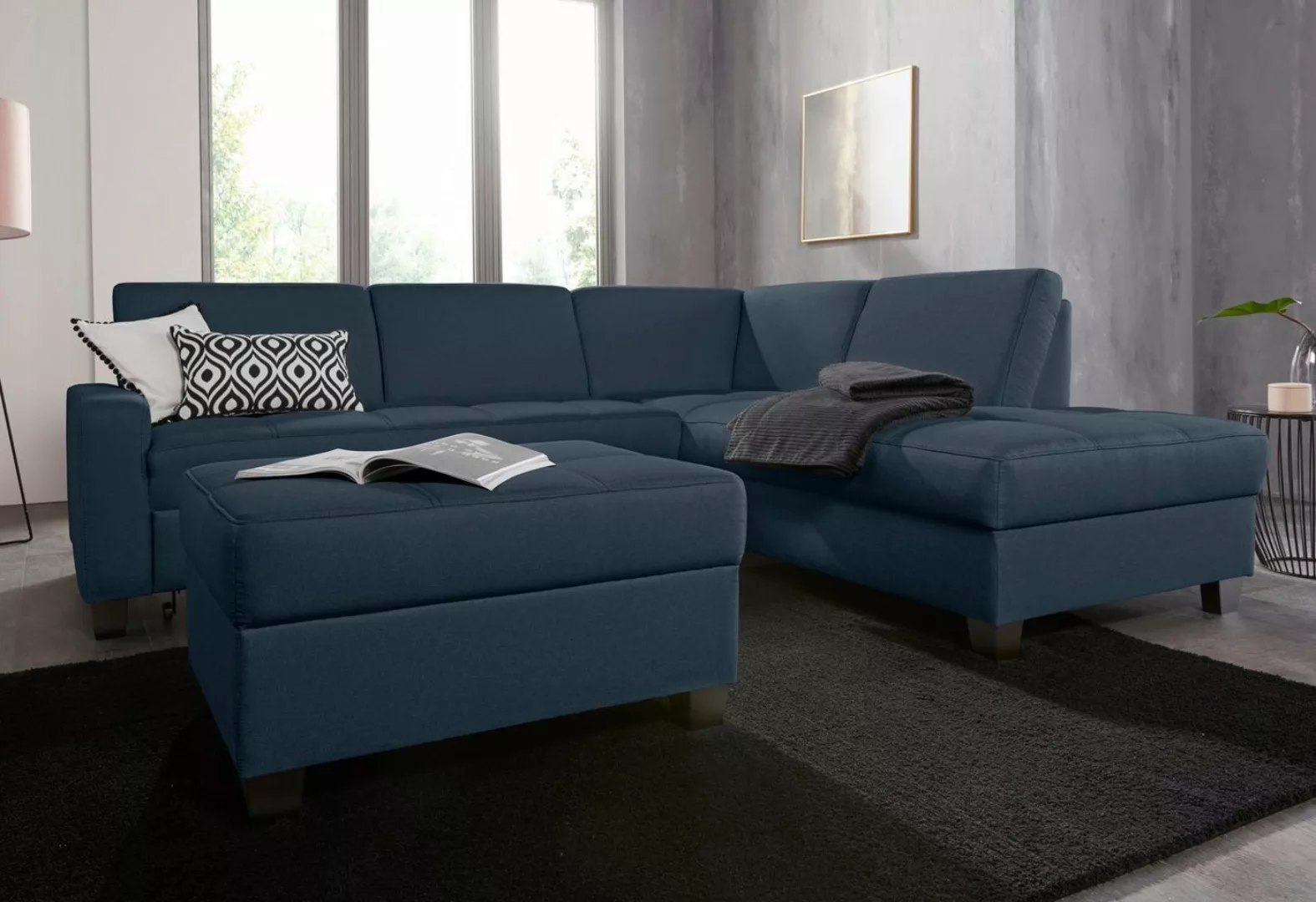 DOMO collection Ecksofa "Florentina L-Form", wahlweise mit Bettfunktion, mi günstig online kaufen