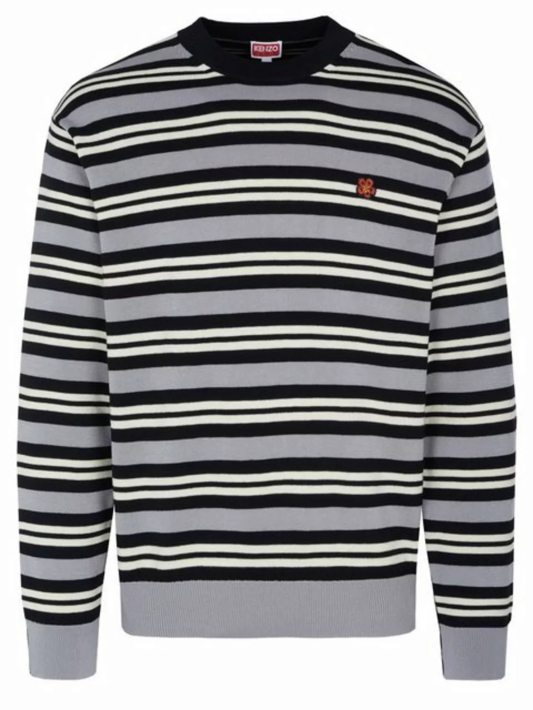 KENZO Strickpullover Kenzo Pullover schwarz-grau günstig online kaufen