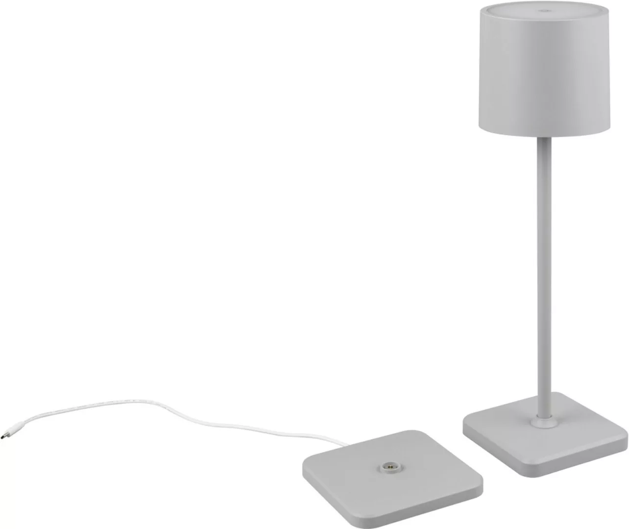 TRIO Leuchten LED Außen-Akku-Tischleuchte "Fernandez", USB Ladestation, dim günstig online kaufen