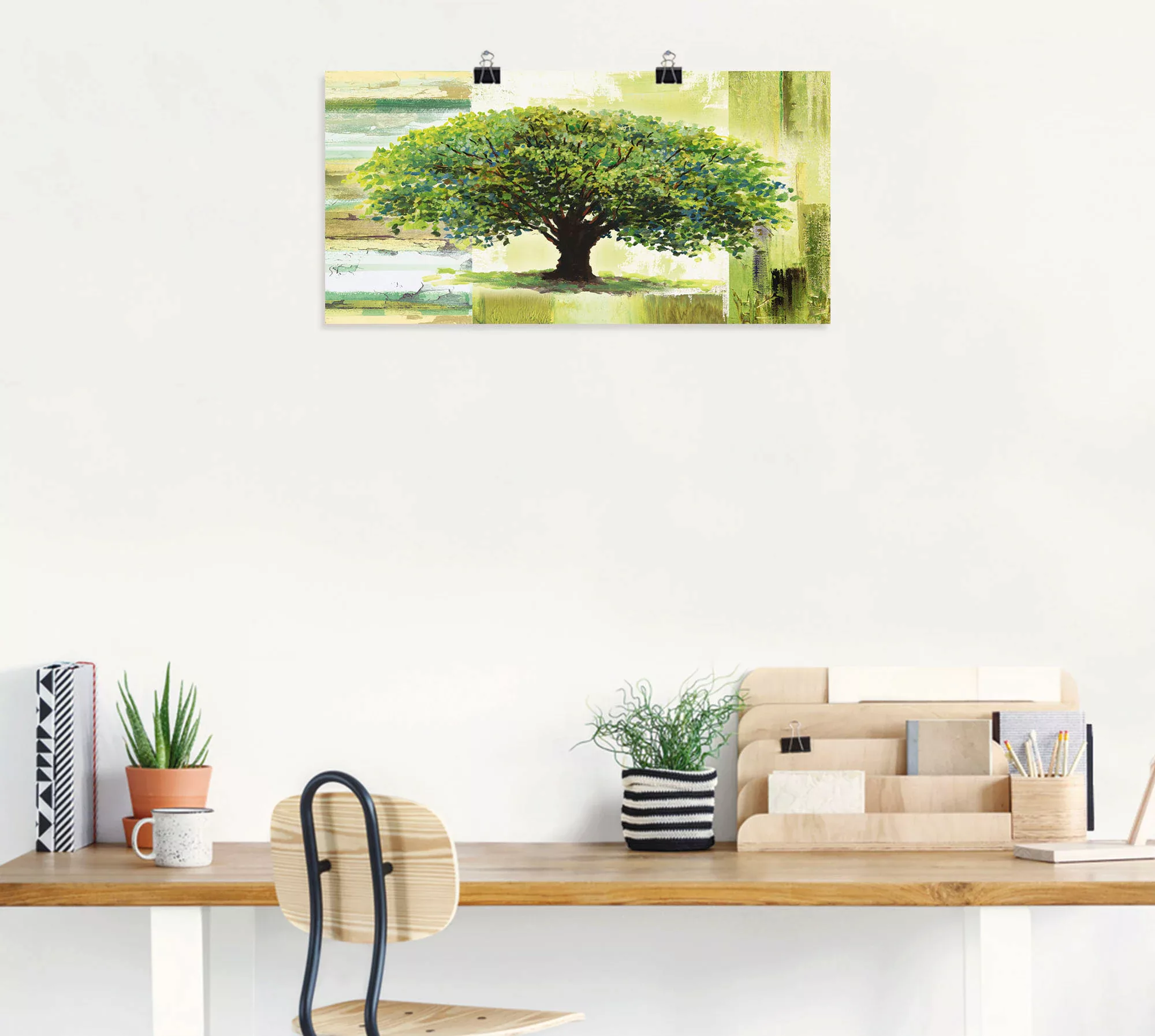 Artland Wandbild »Frühlingsbaum auf abstraktem Hintergrund«, Bäume, (1 St.) günstig online kaufen