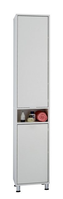 PREISBRECHER Hochschrank ZAMORA 1 in weiß - 37x192,5x33cm (BxHxT) günstig online kaufen