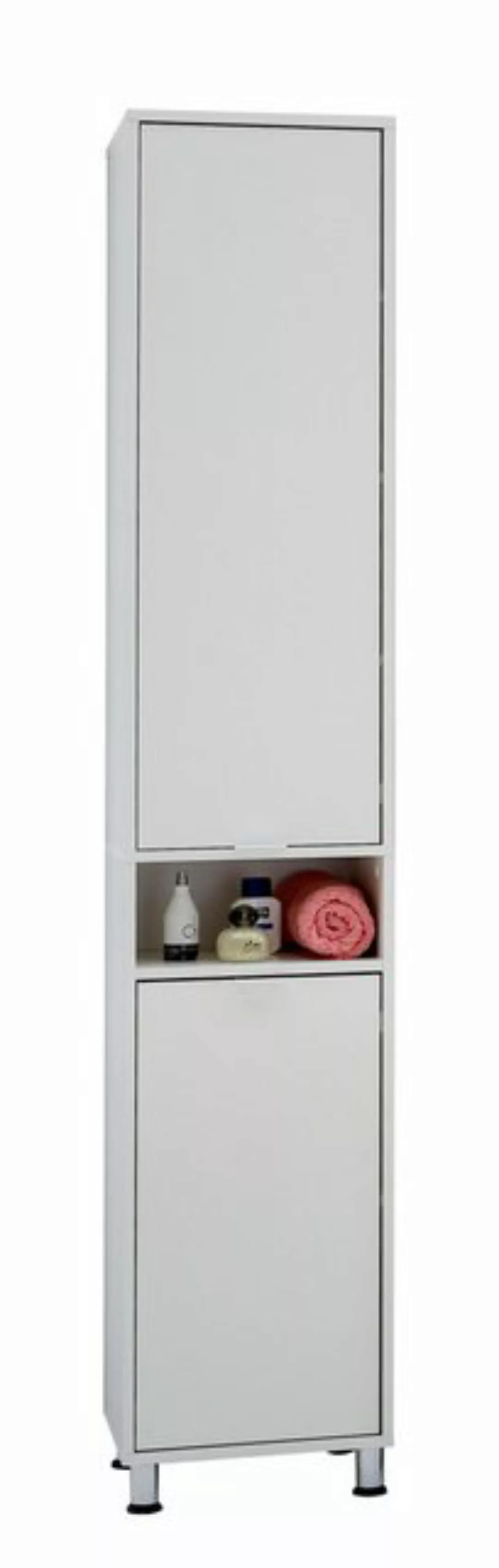 PREISBRECHER Hochschrank ZAMORA 1 in weiß - 37x192,5x33cm (BxHxT) günstig online kaufen