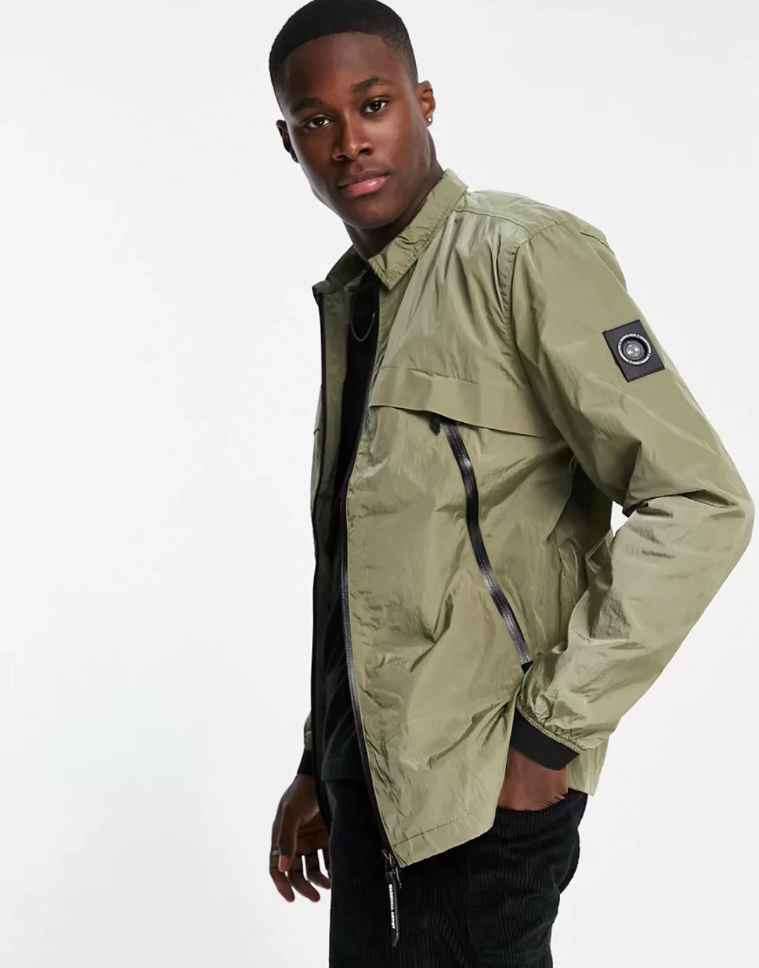 Marshall Artist – Kita Molecular – Hemdjacke in Khaki-Grün günstig online kaufen