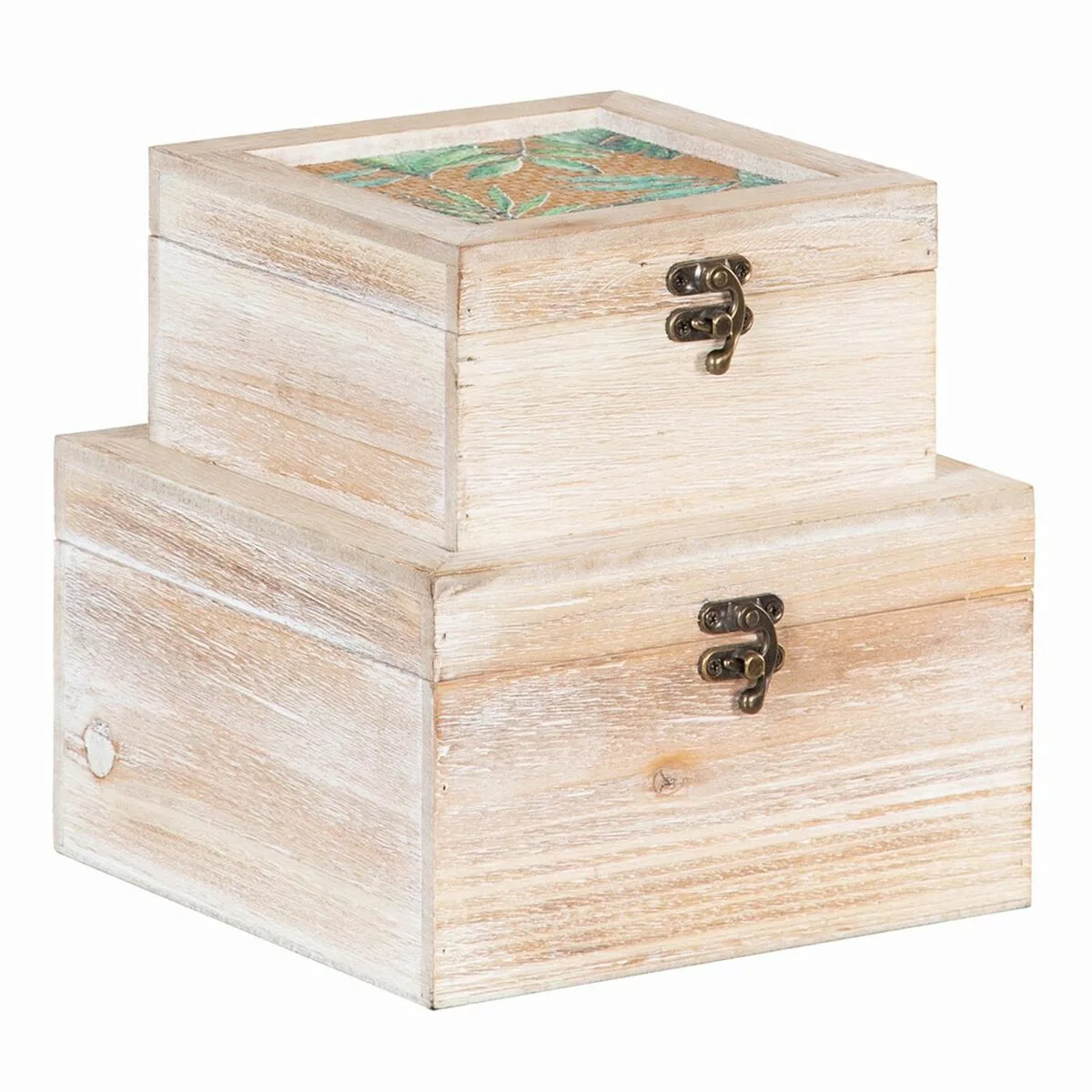 Dekorative Box Bettlaken Rattan 20 X 20 X 12 Cm Dmf (2 Stück) günstig online kaufen