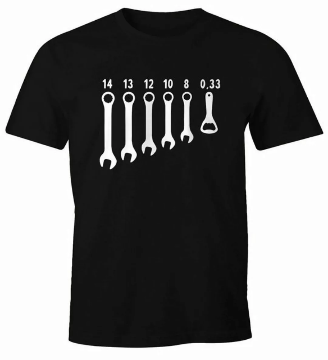 MoonWorks Print-Shirt Herren T-Shirt Bieröffner Flaschenöffner Schraubensch günstig online kaufen