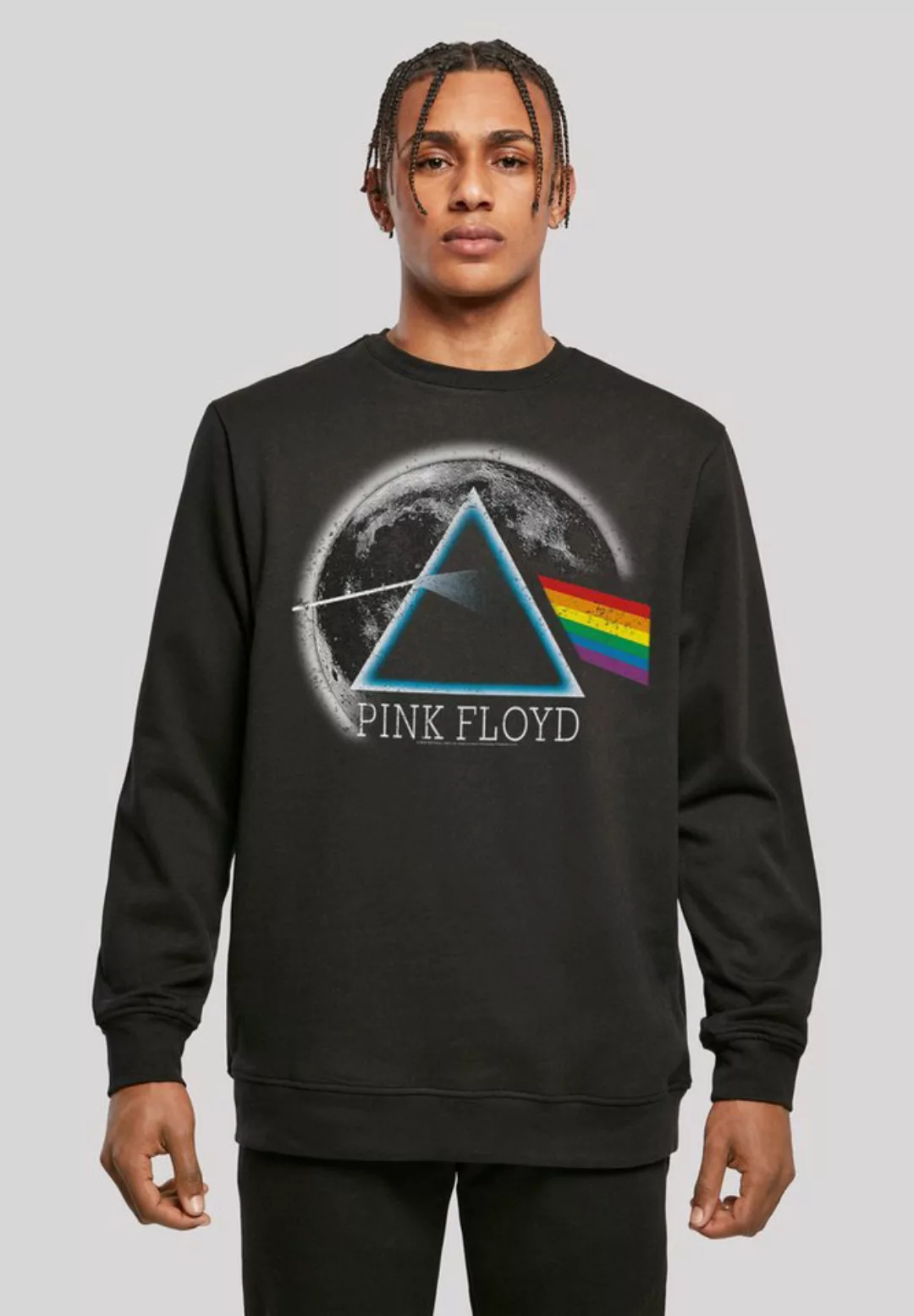 F4NT4STIC Sweatshirt Pink Floyd Dark Side of The Moon Distressed Moon Print günstig online kaufen